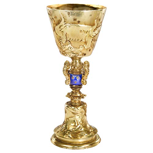 The Noble Collection Harry Potter Dumbledore Cup - Approx 6.7in (17cm) Shining Goblet Replica - Officially Licensed Harry Potter Film Set Movie Props Gifts