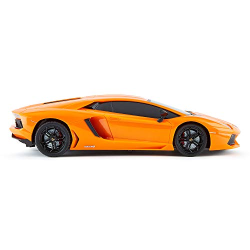 CMJ RC Cars™ Lamborghini Aventador Officially Licensed Remote Control Car 1:18 Scale Working Lights 2.4Ghz Orange