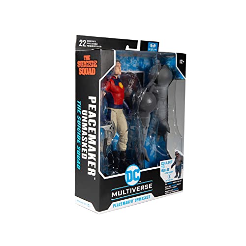 McFarlane Toys, DC Multiverse Build-A 7-inch Peace Maker (Unmasked) Action Figure, Collectible DC Suicide Squad Movie Figure with Stand Base and Unique Collectible Character Card – Ages 12+