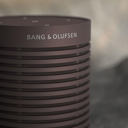 Bang & Olufsen Beosound Explore - High-end Wireless Portable Bluetooth Speaker for Outdoor, Home and Travel, 360 Degree IP67 Waterproof Speaker with Playtime Up to 27 Hours - Chestnut