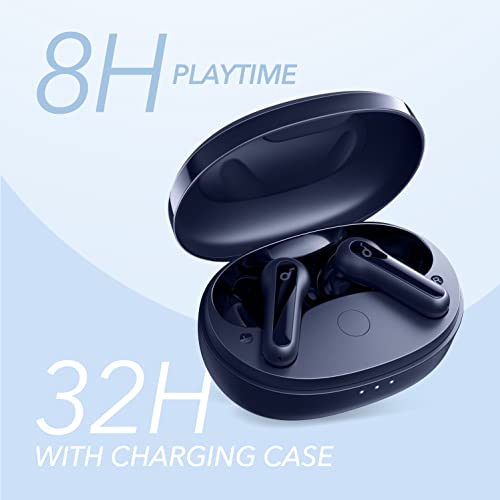 soundcore by Anker P2 Mini True Wireless Earbuds, 10mm Drivers with Big Bass, Custom EQ, Bluetooth 5.3, 32H Playtime, USB-C for Fast Charging, Tiny Size for Commute, Work