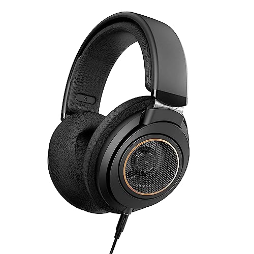 Philips SHP9600 Wired, Over-Ear, Headphones, Comfort Fit, Open-Back 50 mm Neodymium Drivers (SHP9600/00) - Black
