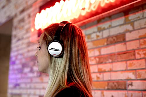 Numark HF125 - Ultra-Portable Professional DJ Headphones with 6 ft Cable, 40 mm Drivers for Extended Response & Closed Back Design for Superior Isolation, Black