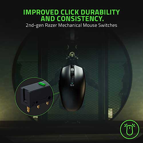 Razer Orochi V2 - Mobile Wireless Gaming Mouse with up to 950 Hours of Battery Life (Ultra Lightweight Design, HyperSpeed Wireless and Bluetooth, 2nd Gen Mechanical Mouse Switches) Black