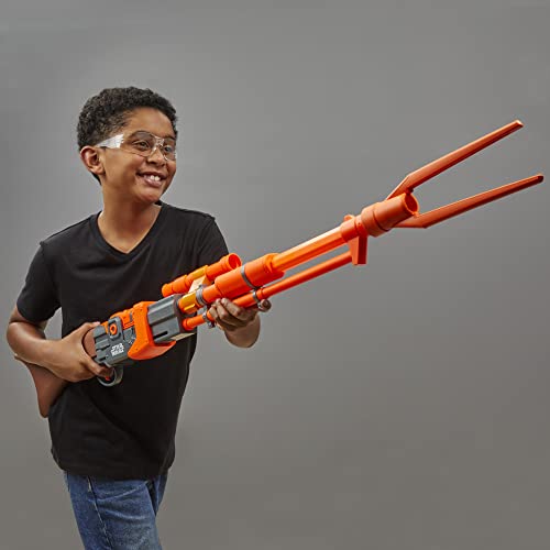 NERF Star Wars Amban Phase-Pulse Blaster, The Mandalorian, Scope, 10 Official Elite Darts, Breech Load, 50.25 Inches Long