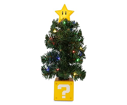 Nintendo Super Mario Bros. Super Star LED USB-Powered Light-Up Desktop Holiday Tree