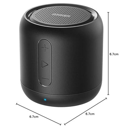Anker SoundCore mini, Bluetooth Speaker, Super-Portable Bluetooth Speaker with 15-Hour Playtime, 66-Foot Bluetooth Range, Enhanced Bass, Noise-Cancelling Microphone (Renewed) (Black)