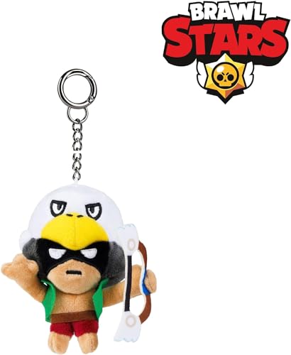Brawl Stars BO Action Clip On Plush Soft Toy |13CM Tall Collectibles Toys | Key Ring | Keychain Plushies | P.M.I. Officially Licensed Toys | Gift for Video Gamer