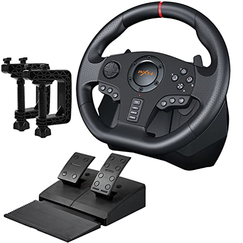 PXN V900 Simulate Racing Steering Wheel with Pedals, 270/900 Degree Racing Drive Controller, Compatible with PC PS3 PS4 Xbox One, Xbox Series for Switch