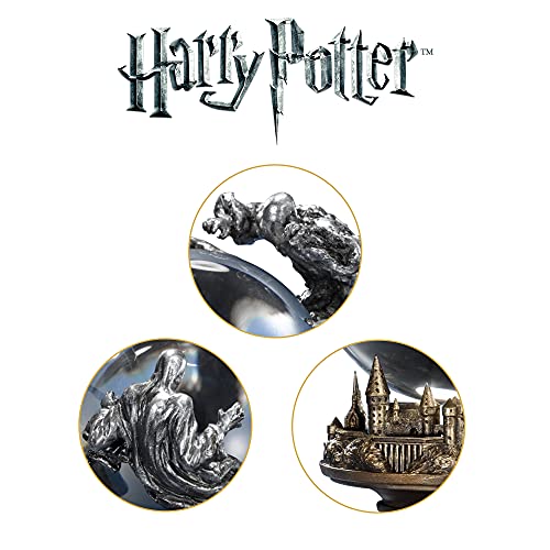 The Noble Collection Harry Potter Dementors Crystal Ball - 5in (12.5cm) Pewter Dementors around Hogwarts Castle - Officially Licensed Film Set Movie Props Gifts