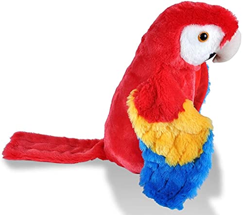 Wild Republic Scarlet Macaw Plush Soft Toy, Cuddlekins Cuddly Toys, Gifts for Kids 30 cm