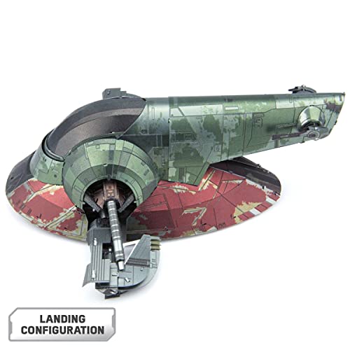 Metal Earth Fascinations Premium Series Star Wars Boba Fett's Starfighter 3D Metal Model Kit Bundle with Tweezers