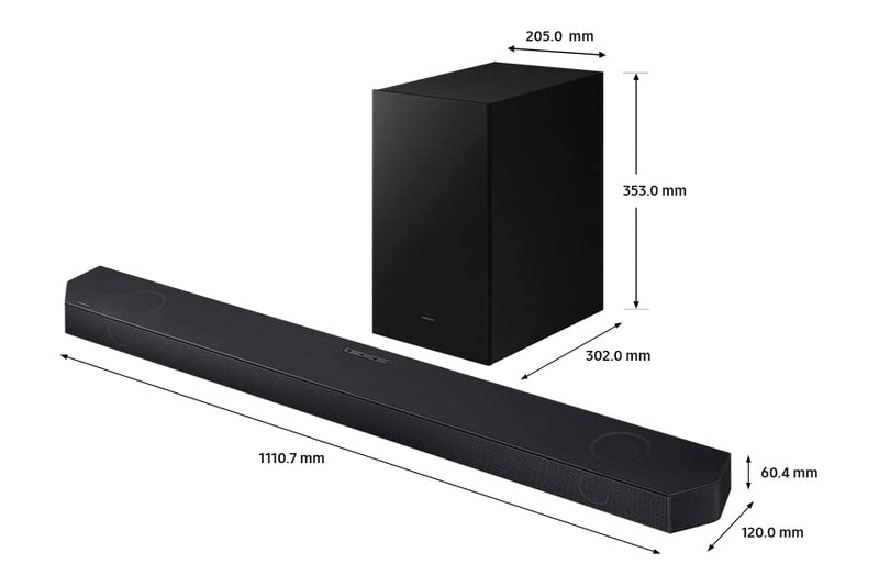 Samsung HW-Q700C/XU, 3.1.2 Ch, Soundbar and Wireless Subwoofer with Bluetooth