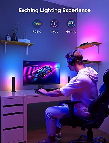 Govee LED Light Bars, Smart WiFi RGBIC TV Backlight, Gaming Lights with Scene and Music Modes, Play Light Bar for PC, TV, Room Decoration, Work with Alexa & Google Assistant