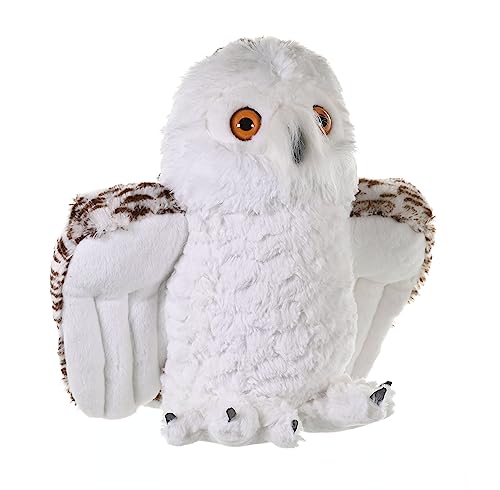 Wild Republic Snowy Owl Plush Soft Toy, Cuddlekins Cuddly Toys, Gifts for Kids, White, 30 cm