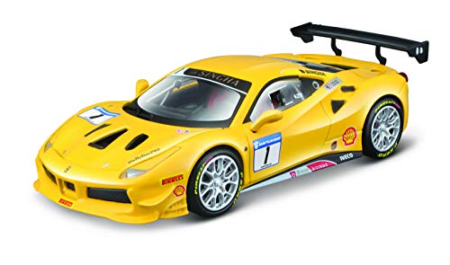 Bburago B18-36306 43 Ferrari Racing 488 Challenge, Yellow #1