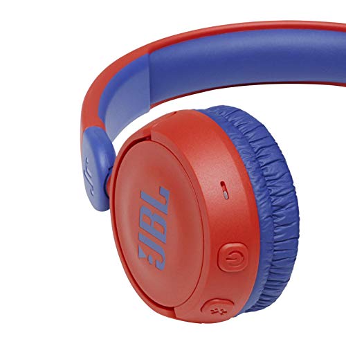 JBL Jr 310BT - Children's over-ear headphones with Bluetooth and built-in microphone, in red