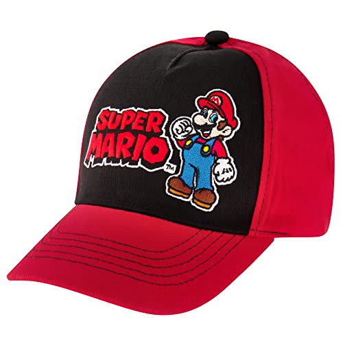 Nintendo Boys Super Mario Kids Baseball Hat, Little Cap, Age 4-7, Red