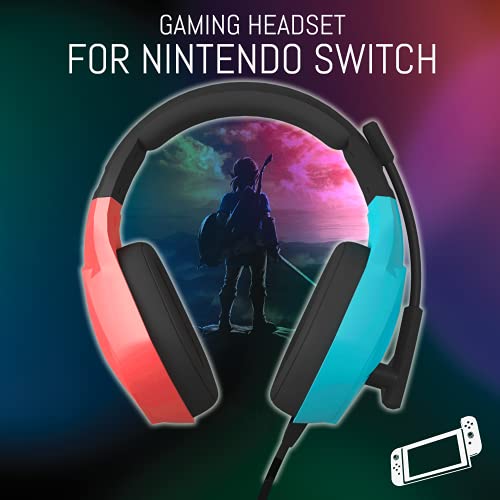 Orzly Gaming Headset with Mic Compatible for Nintendo Switch OLED and Lite Joycon Color Match with Led Light Microphone & Remote - Hornet RXH-20 Tanami Edition