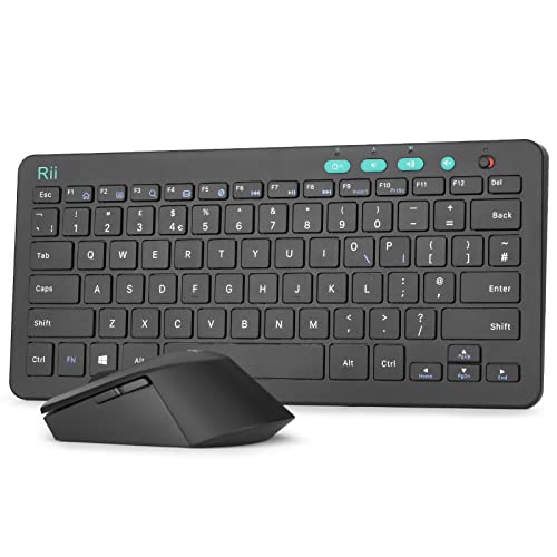 Wireless Keyboard and Mouse Set, Keyboard and Mouse with Ultra-slim Size UK Layout Compatible with PC, Laptop, Computer, Windows for Office Home Work