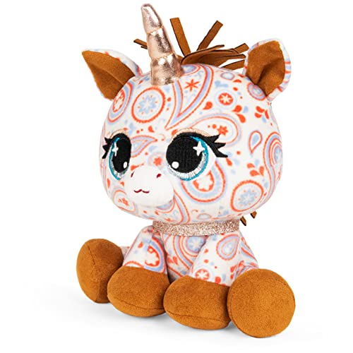 GUND Official, P.Lushes Cute Designer Fashion Collectable Pets Sally Mustang Unicorn Premium Stylish Stuffed Animal Soft Plush, Paisley, 15.2cm Soft Toy For Girls and Boys Aged 3 Years and Up