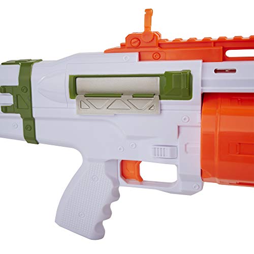 Nerf Halo Bulldog SG Dart Blaster - Pump-Action, Rotating 10-Dart Drum, Tactical Rails, 10 Official Nerf Elite Darts, Skin Unlock Code