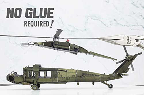 Metal Earth Fascinations UH-60 Black Hawk Helicopter 3D Metal Model Kit