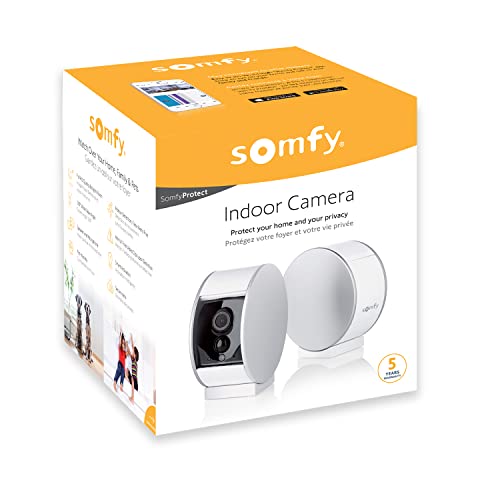 somfy 2401507 Indoor Camera, Full HD Security Camera for Home Security Systems, Smart Device with Integrated App and Simple Installation