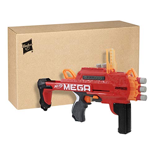 NERF E2657F07 Mega Bulldog Foam Blaster, Brown, Standard