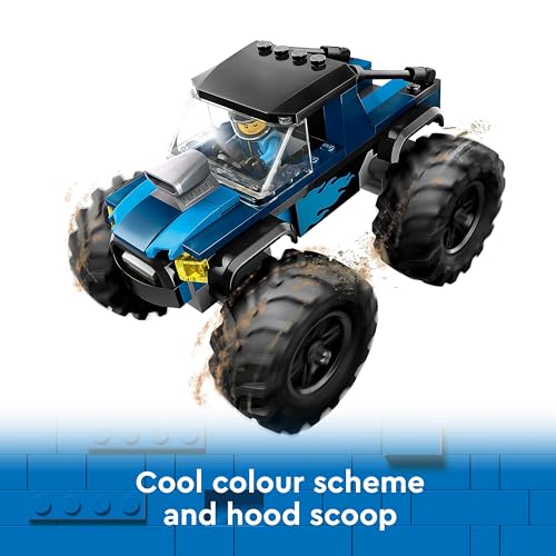 LEGO City Blue Monster Truck Toy for 5 Plus Year Old Boys & Girls, Vehicle Set with a Driver Minifigure, Creative Race Car Toys for Kids, Birthday Gift Idea 60402