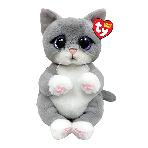 TY Morgan Cat Beanie Bellie Regular 6 Inches | Beanie Baby Soft Plush Toy | Collectible Cuddly Fabric Teddy