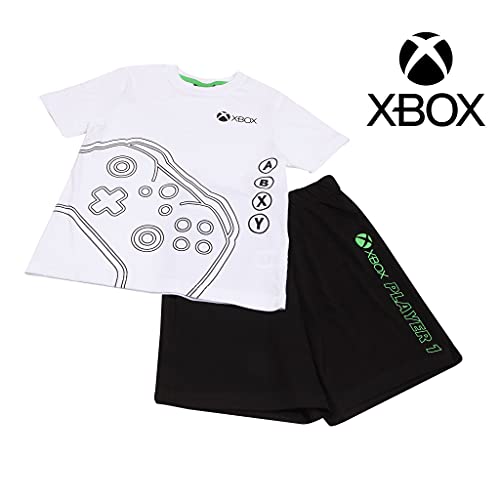 Xbox Controller Short Pyjamas Set, Kids, 5-14 Years, White/Black, Official Merchandise
