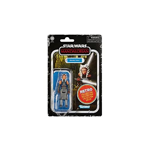 Star Wars Hasbro Retro Collection Ahsoka Tano Toy 9.5 cm-Scale The Mandalorian Collectible Action Figure, Toys for Kids Ages 4 and Up, Multicolor, F4459