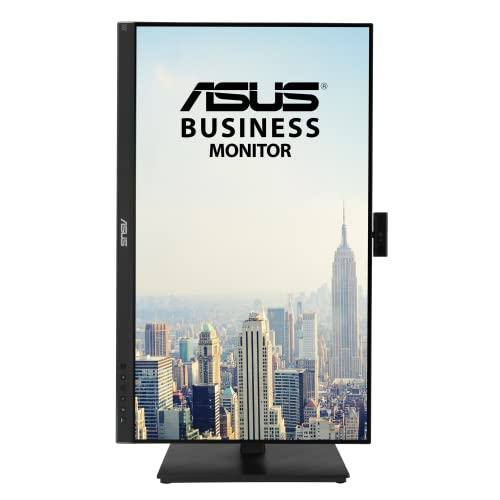 ASUS BE279QSK Video Conferencing Monitor - 27 inch, Full HD, IPS, Frameless, Full HD Webcam, Mic Array, Stereo Speakers, Ergonomic Design, HDMI, Eye Care, Mini-PC Mount Kit, Wall Mountable