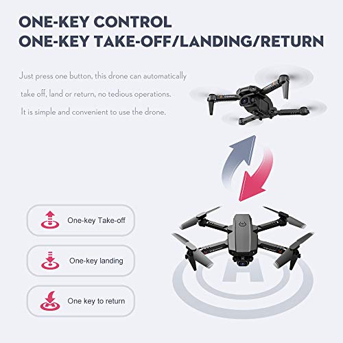 Drone with Camera 4K,Drone Dual Camera Track Flight Gravity Sensor Gesture Photo Video Altitude Hold Headless Mode RC Quadcopter for Adults Kid