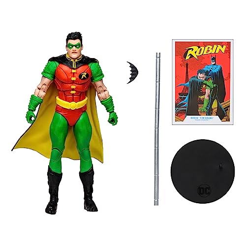 McFarlane Toys, DC Multiverse Robin Tim Drake (Robin: Reborn) 7-inch Action Figure, includes Collectible Unique Collector Character Card, Multicolour – Ages 12+