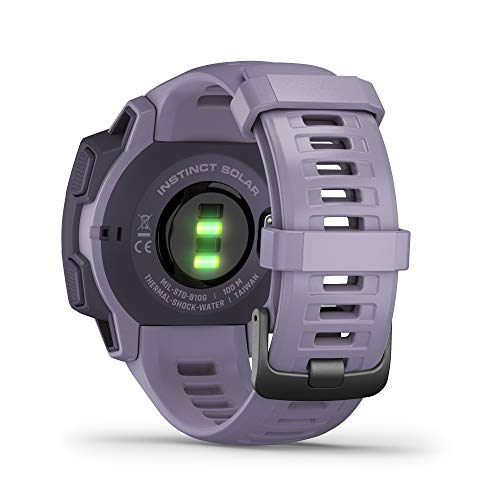 Garmin Instinct SOLAR, Rugged GPS Smartwatch, Built-in Sports Apps and Health Monitoring, Solar Charging and Ultratough Design Features, Orchid