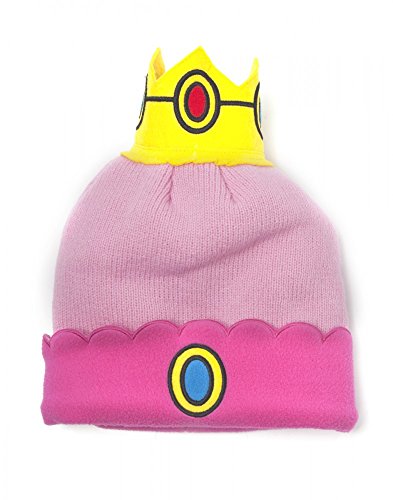 Princess Peach Crown Beanie Hat Original Compatible with Nintendo Cosplay