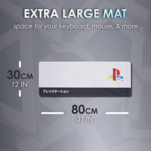 Paladone Playstation Heritage Desk Mat, 30 x 80 cm, 12" x 31"