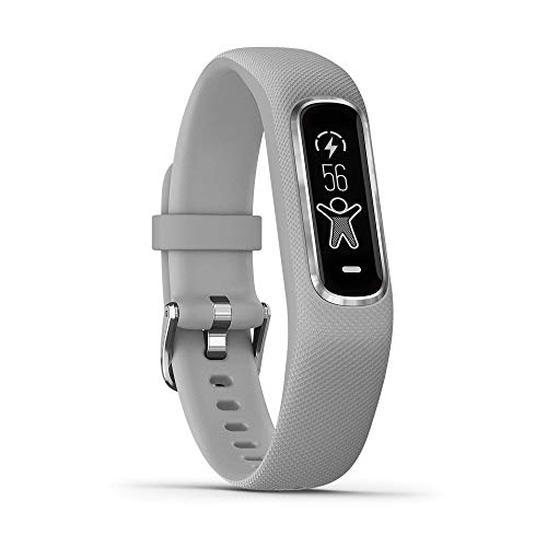 Garmin Small/Medium vivosmart 4 Smart Activity Tracker with Wrist-Based Heart Rate and Fitness Monitoring Tools - Grey