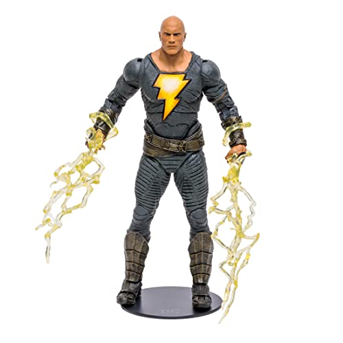 McFarlane Toys, 7-Inch DC Black Adam (Hero Costume) Action Figure with 22 Moving Parts, Collectible DC Black Adam Movie Figure with Stand Base Unique Collectible Character Card – Ages 12+