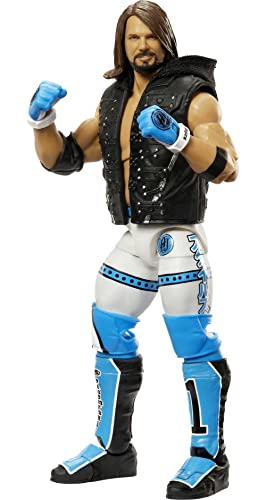 Mattel WWE Aj Styles Ultimate Edition Action Figure with Interchangeable Accessories, Articulation & Life-Like Detail, 6-Inch (HKT44)