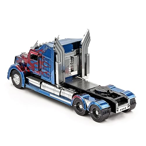 Metal Earth Fascinations Premium Series Transformers Optimus Prime Western Star 5700 Truck 3D Metal Model Kit Bundle with Tweezers