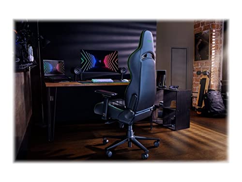 Razer Enki - Gaming chair with Integrated Lumbar Support (Desk/Office Chair, Multi-Layer Synthetic Leather, Foam Padding, Head Cushion, Height Adjustable) Green