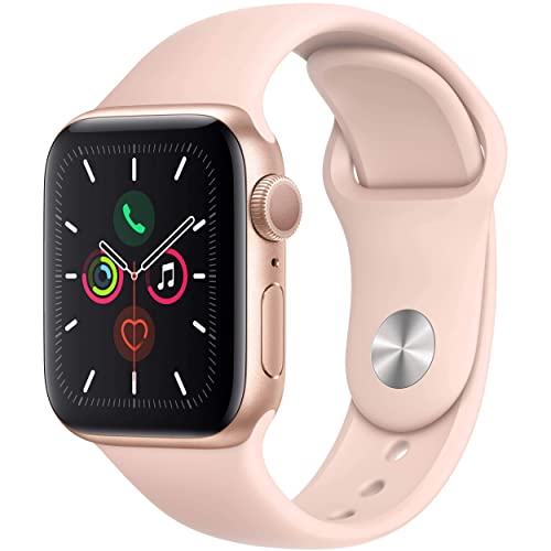 Apple Watch Series 4 (GPS, 40mm) - Gold Aluminium Case with Pink Sand Sport Band (Renewed)