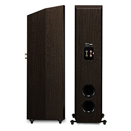 Fluance Signature HiFi 3-Way Floorstanding Tower Speakers with Dual 8" Woofers for 2-Channel Stereo Listening or Home Theater System - Natural Walnut/Pair (HFFW)