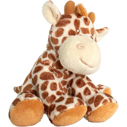 Suki Baby Small Bing Bing Soft Boa Plush Rattle with Embroidered Accents (Giraffe)