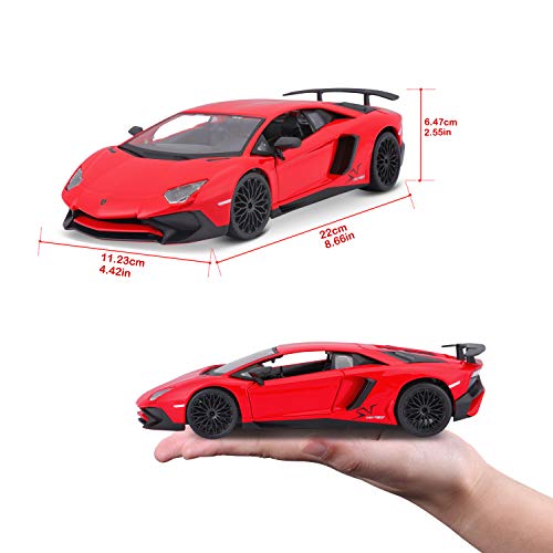 Bburago B18-21079 Jaguar 1:24 Lamborghini AVENDTADOR, Red