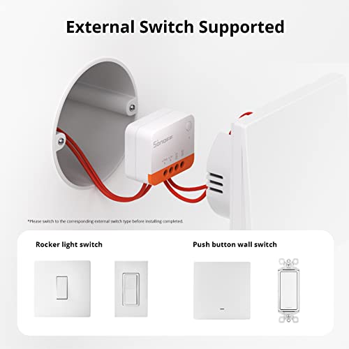 No Neutral Wire Required, SONOFF ZBMINIL2 Zigbee Smart Light Switch (2 Way), Works with Alexa, SmartThings Hub, Google Home&SONOFF ZBBridge-P, ZigBee Hub Required(4 Pack)