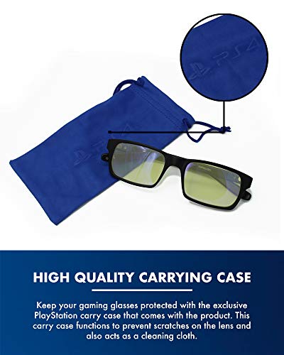 Official Playstation Blue Light Glasses - Anti Glare and Anti Fatigue, Uv Blue Light Blocking Glasses - Eye Protection For Computer and Video Games - Protective Gaming Glasses (PS4)